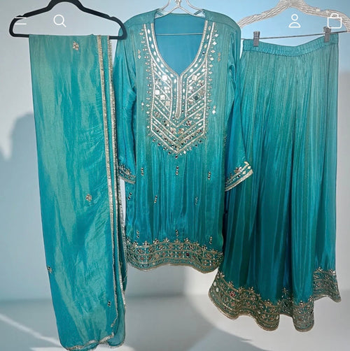Blue Sharara suit