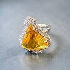 Yellow topaz ad ring