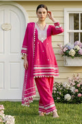 Hot pink cotton suit