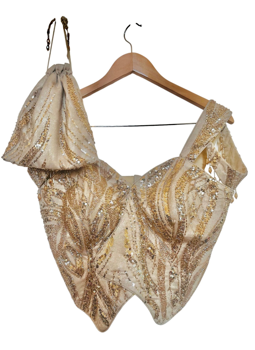 Ivory n gold drape