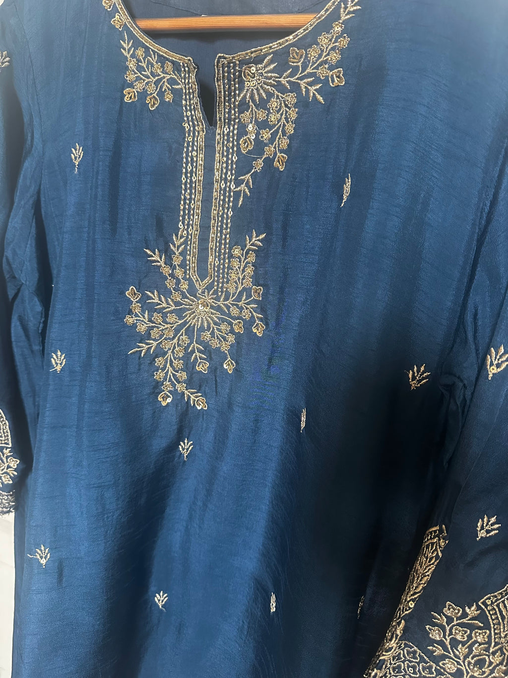 Navy blue Sharara suit