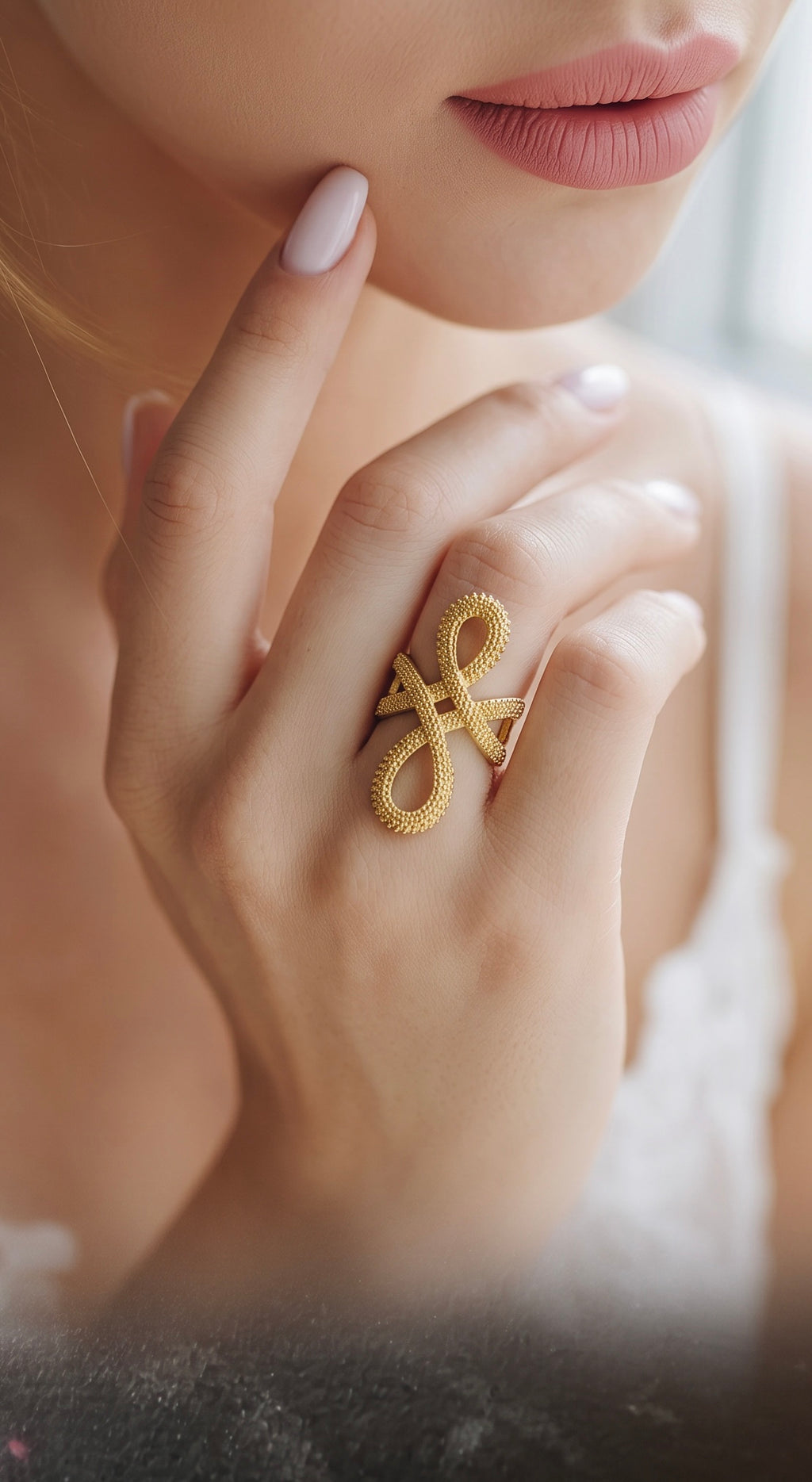 Gold finish ring