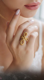 Gold finish ring