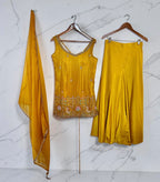 Mustard yellow Sharara suit