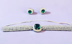 Emerald green ad choker set
