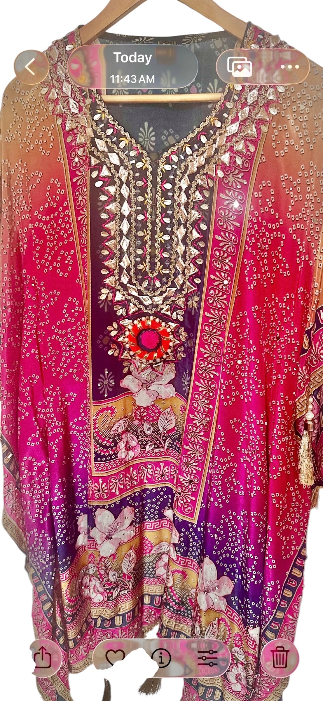 Printed kaftaan set