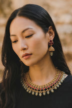 Ruby n blue stone set