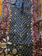 Yellow n blue kaftaan set