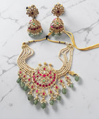 Meenakari kundan set