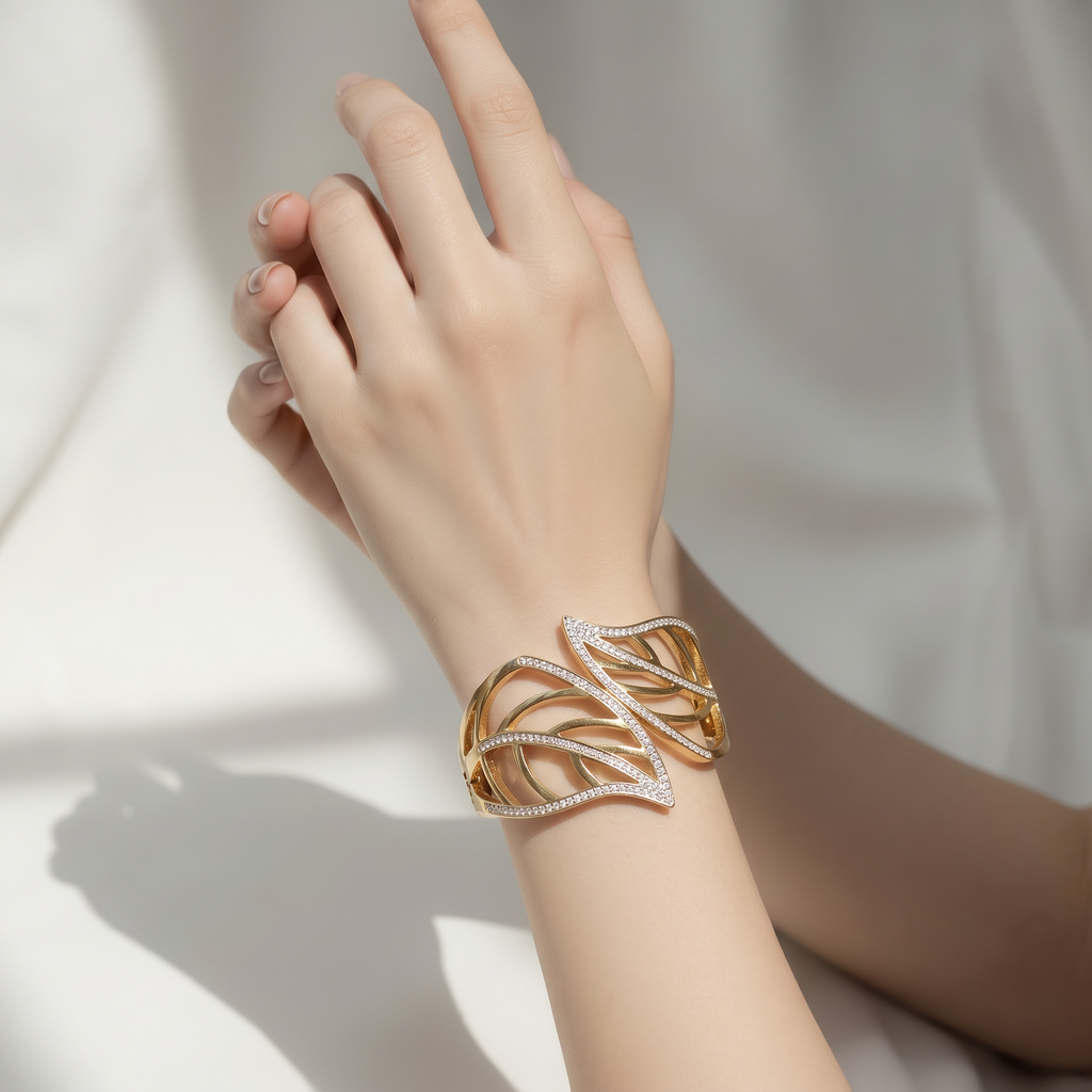 Ad gold finish bracelet