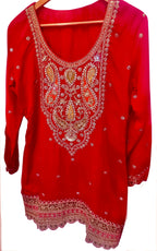 Red Sharara suit