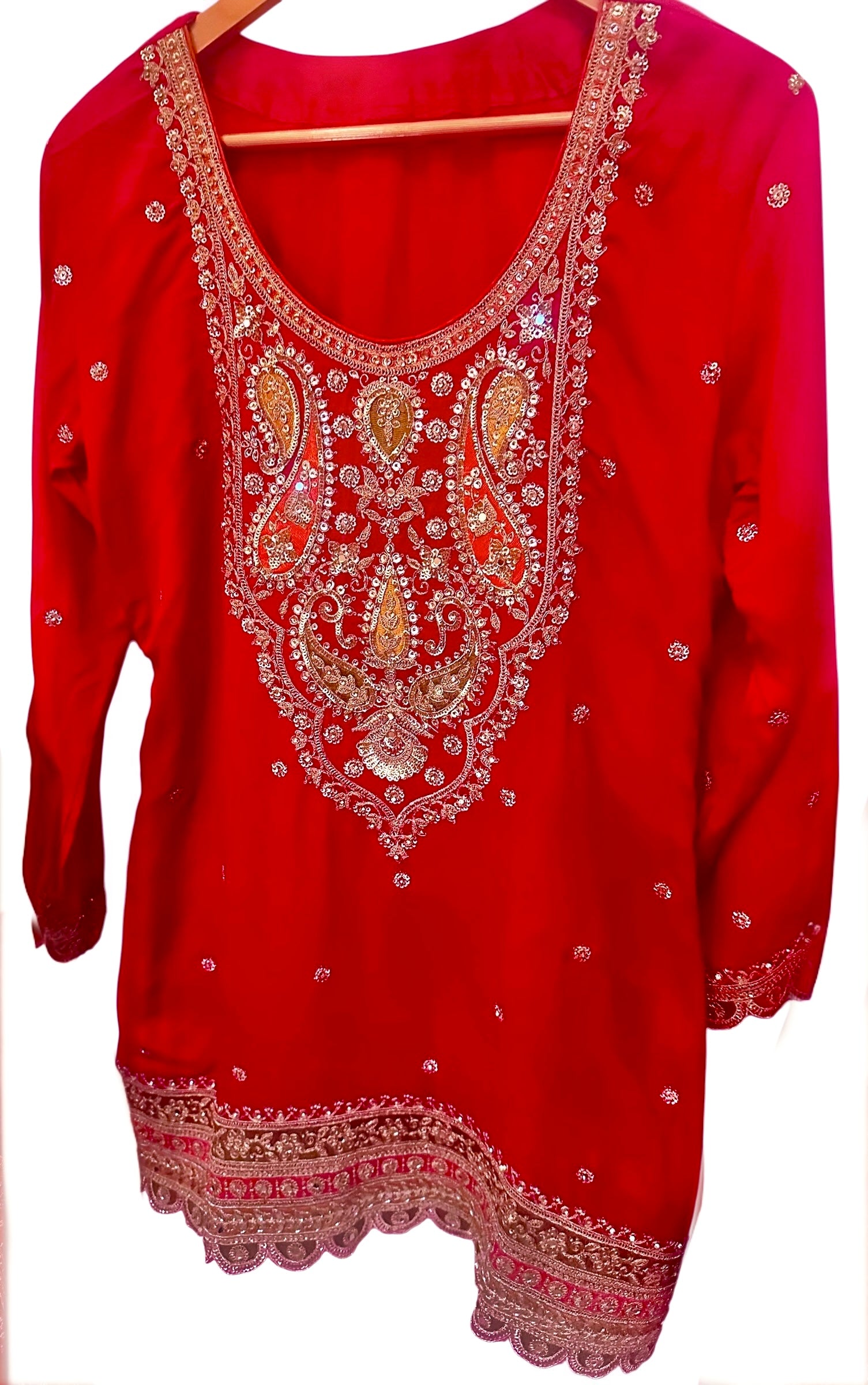 Red Sharara suit