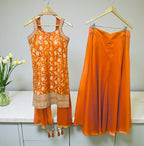 Orange benarasi Sharara suit