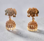 Elephant motif jhumkis