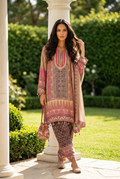 Taupe n pink color salwaar suit