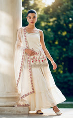 White sequins garara set