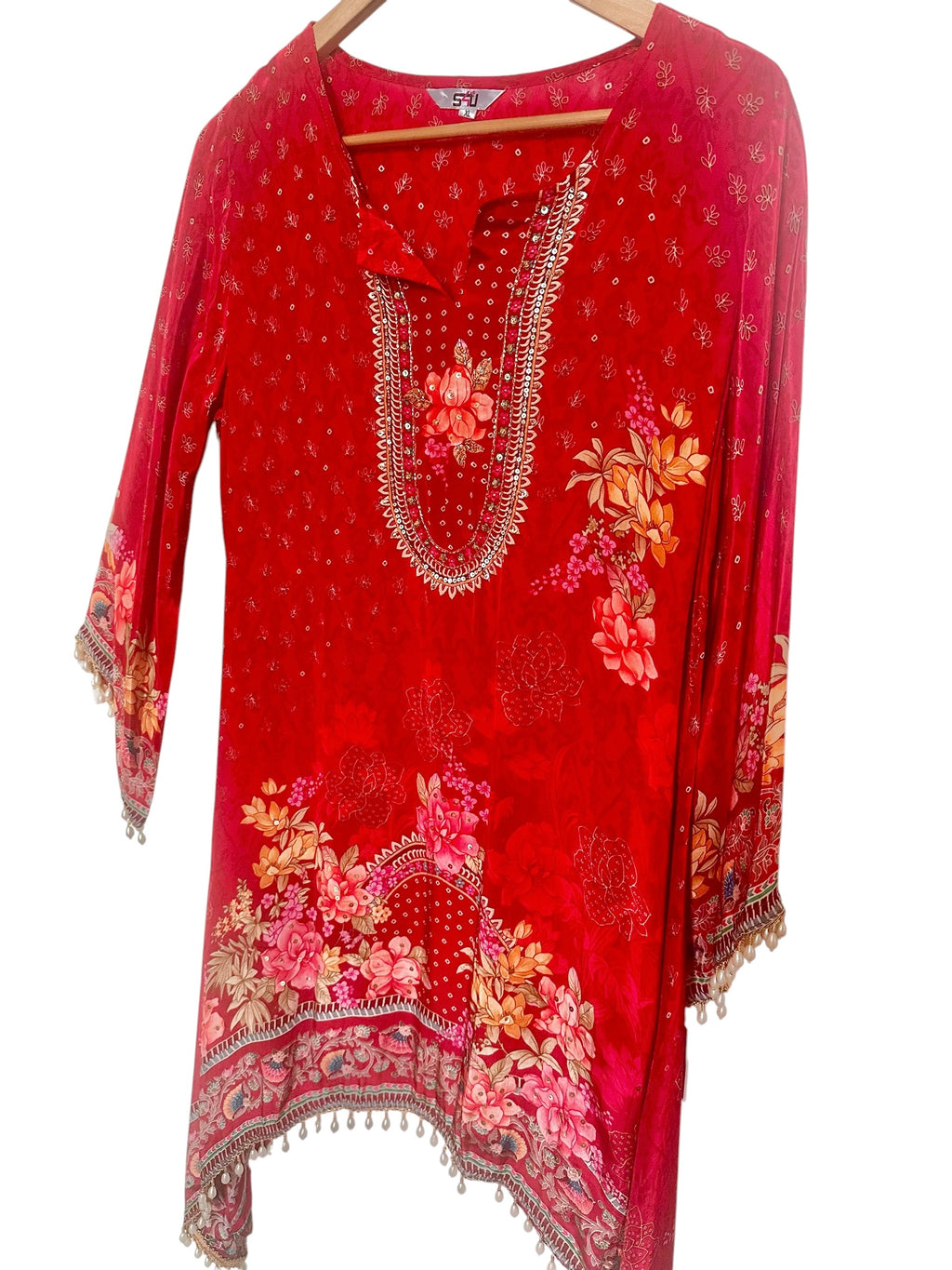Red printed co-ord set
