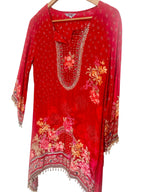 Red printed co-ord set