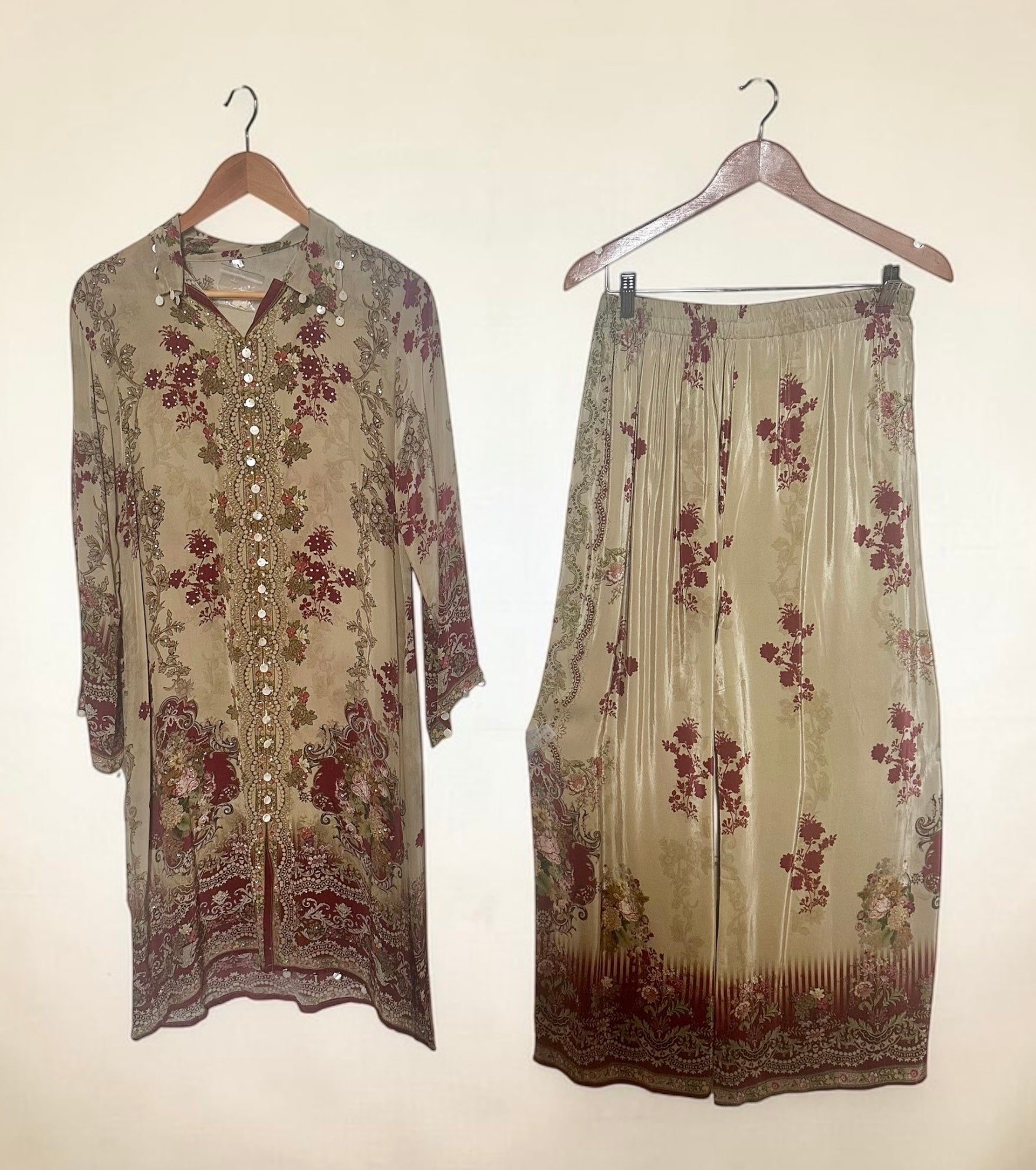Taupe printed co-ord set