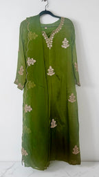 Green muslin suit
