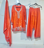 Orange salwaar suit