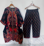 Black printed co-ord set