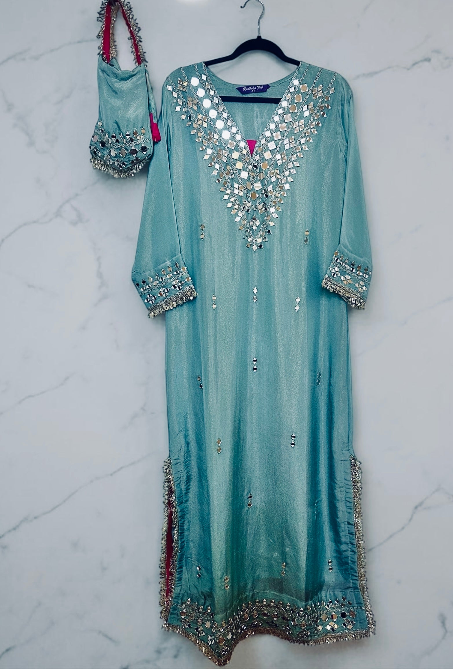 Blue long dress