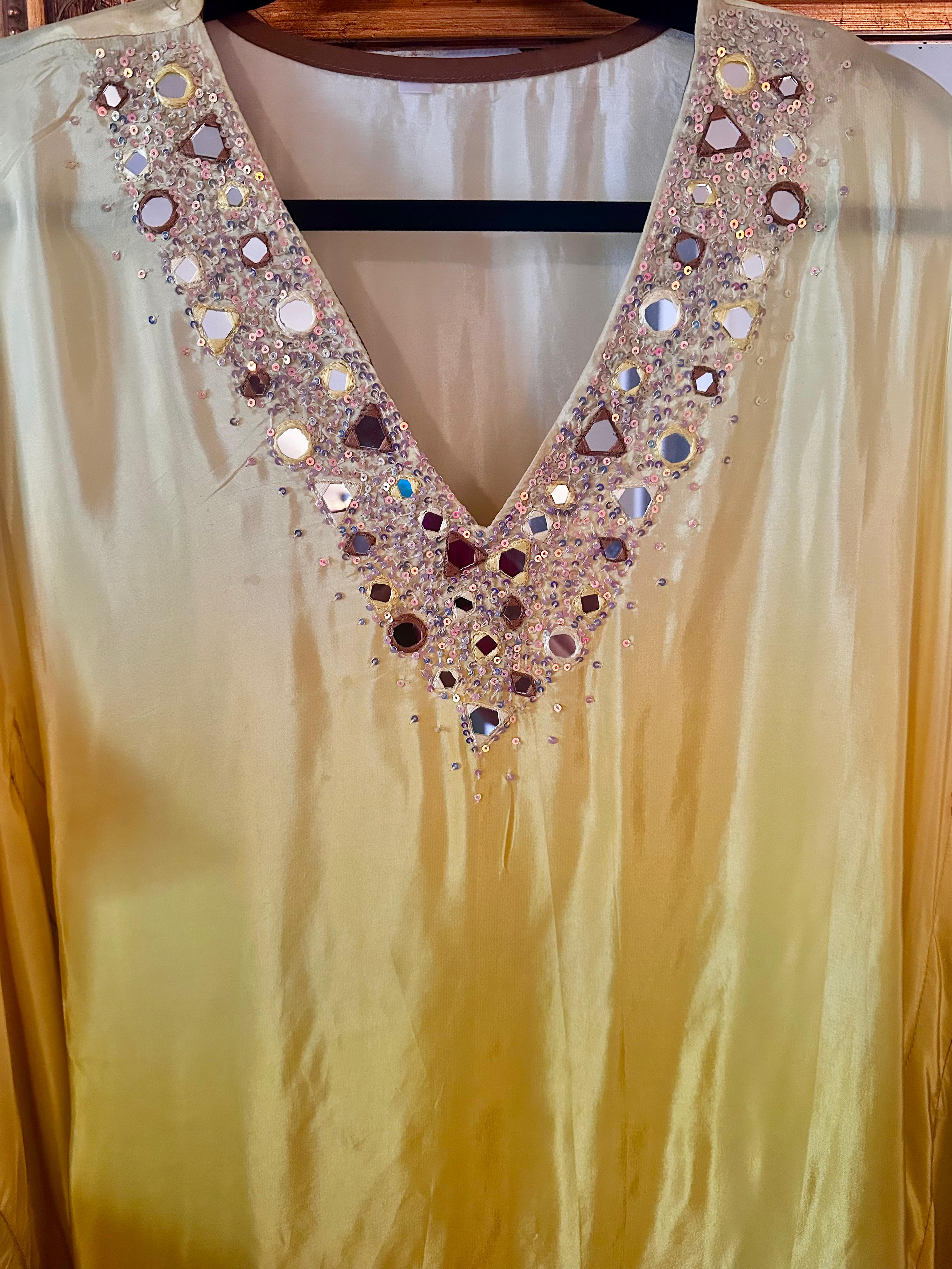 Yellow ombré kaftaan set