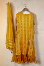 Mustard yellow 2-layered dress
