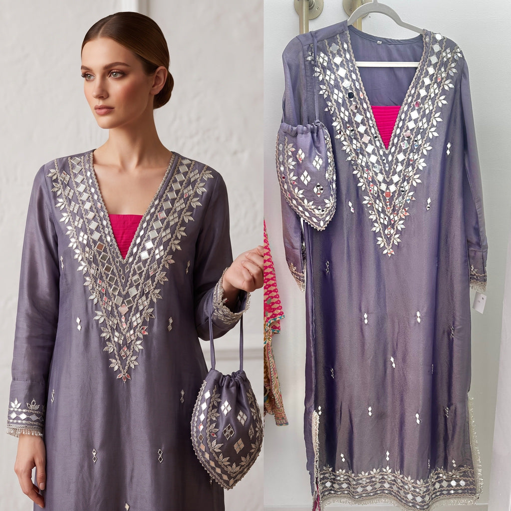 Purple long dress