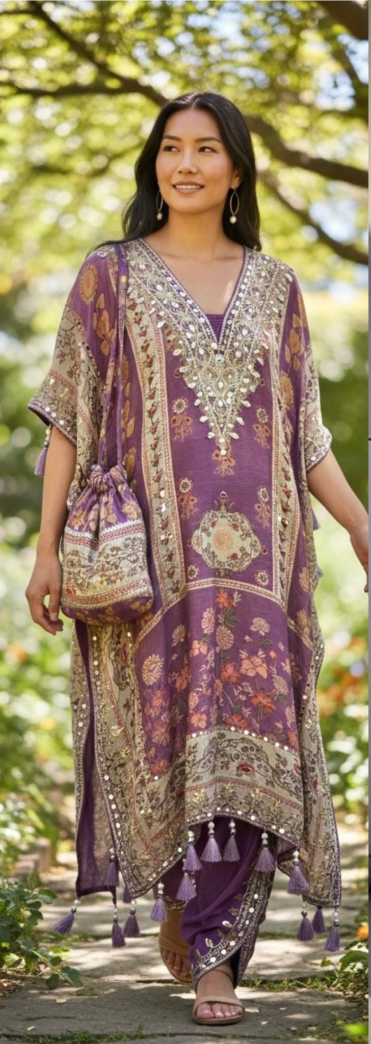 Purple kaftaan set