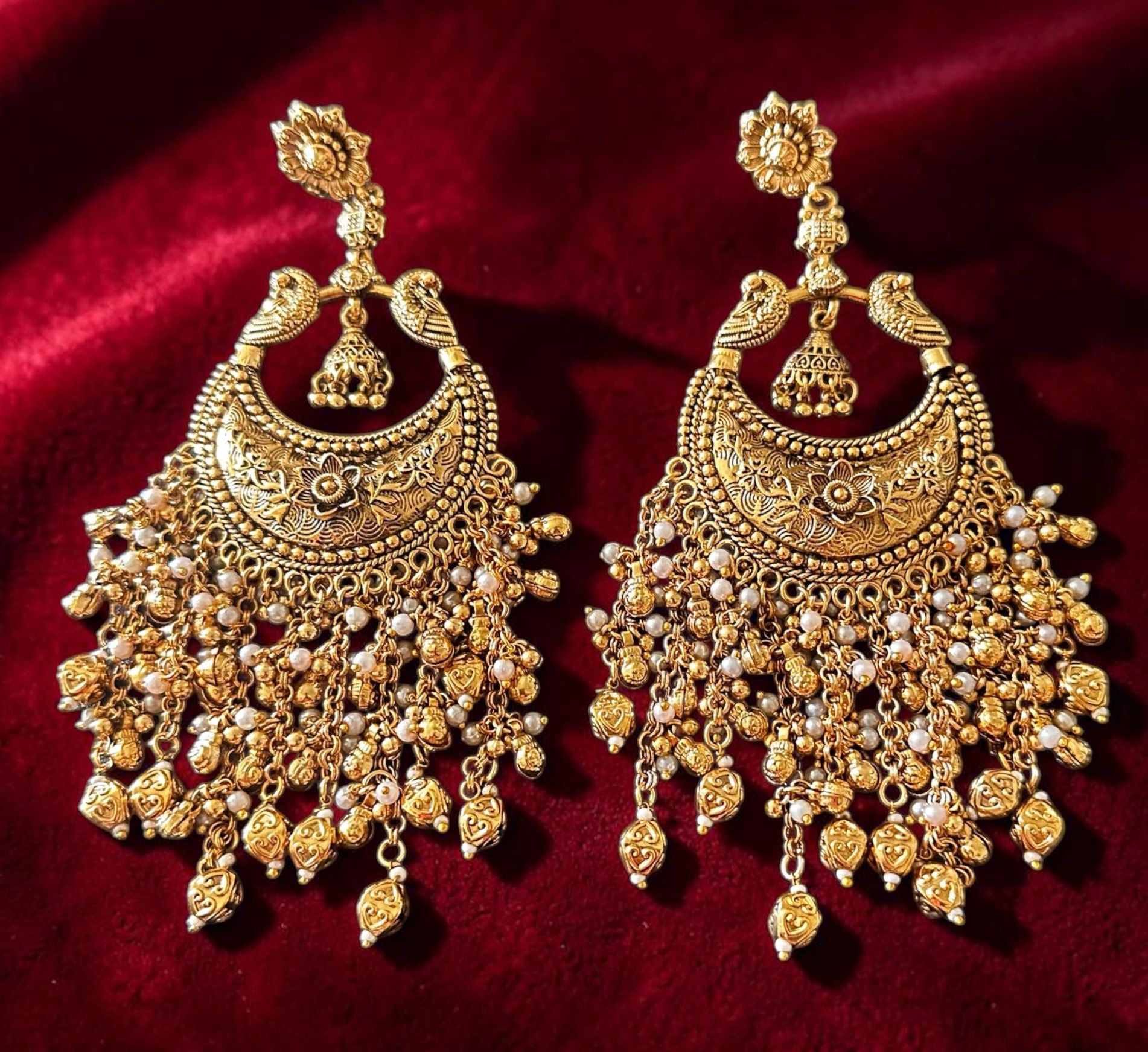 Ghungroo long earrings