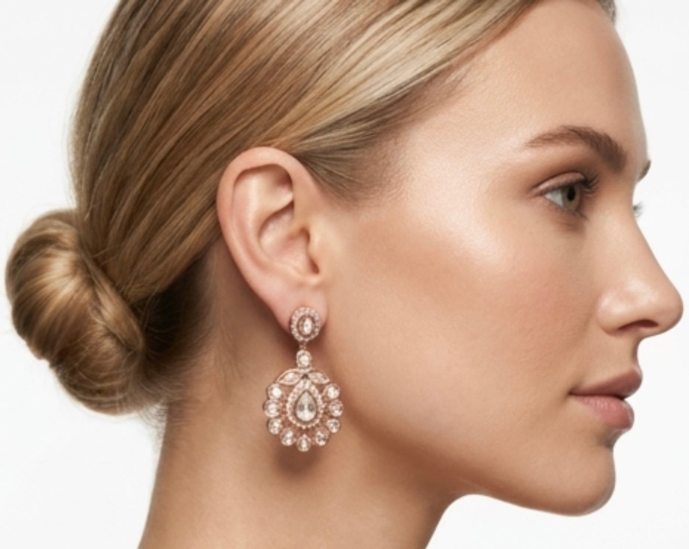 Clear Polki earrings