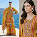 Green floral garara suit