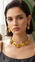 Gold finish choker set