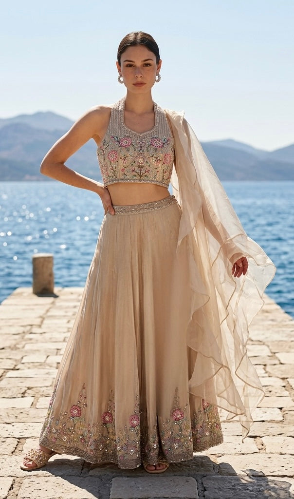 Taupe palazzo fusion set
