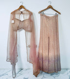 Peach n purple ombre fusion set