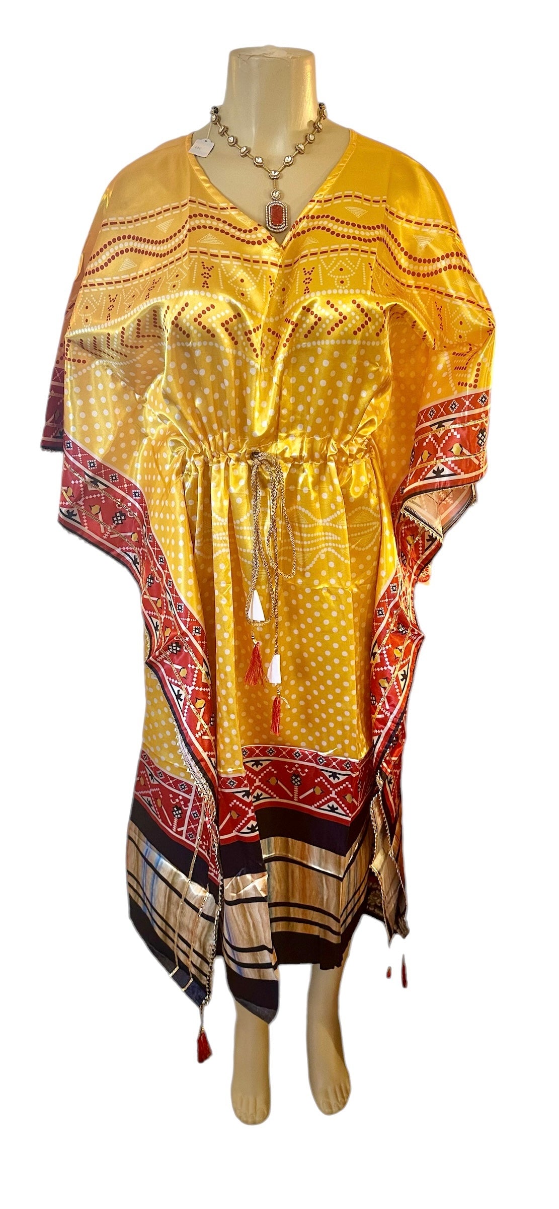 Yellow kaftaan dress