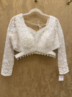 White net saree