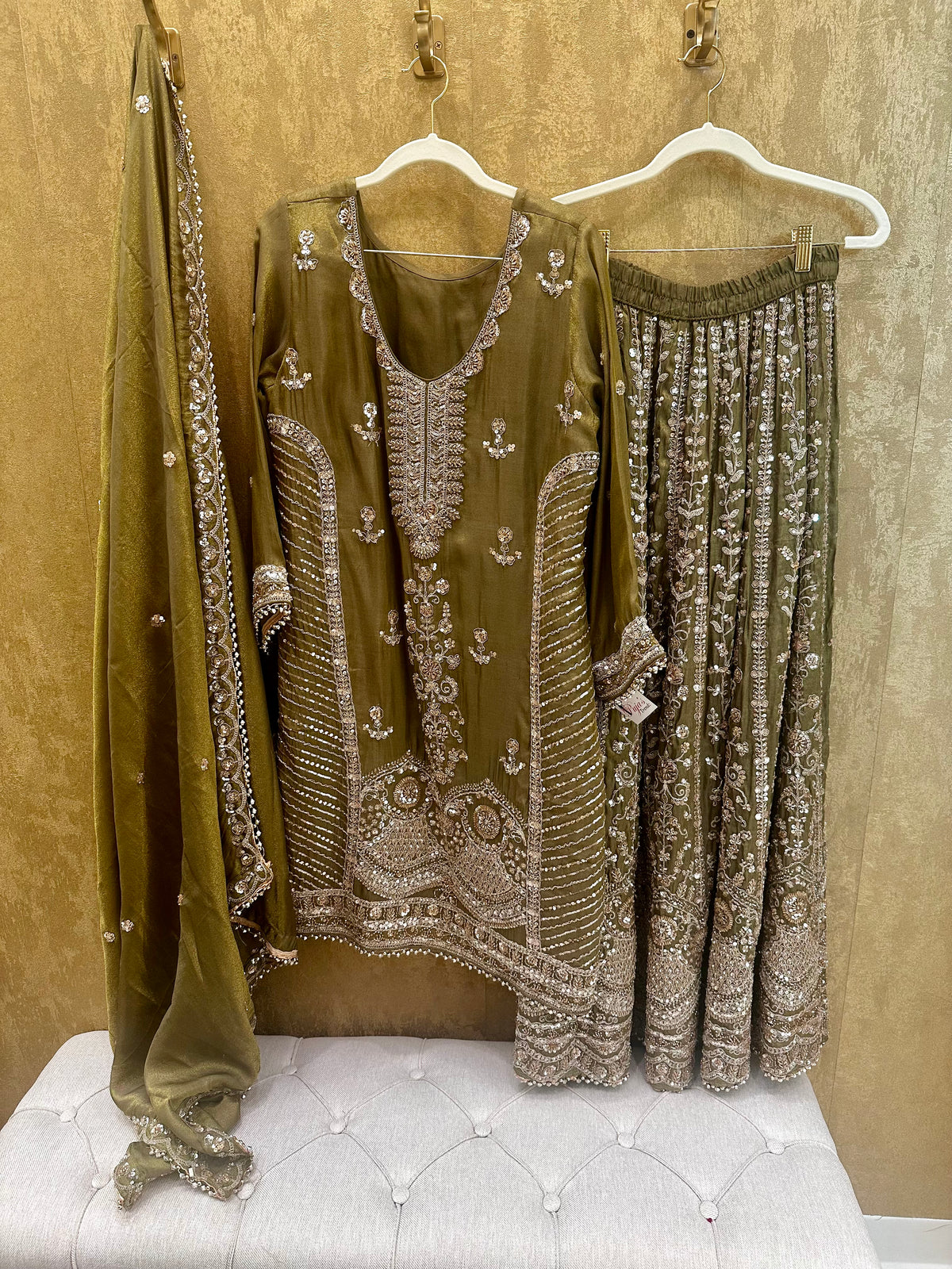 Mehndi green Sharara set