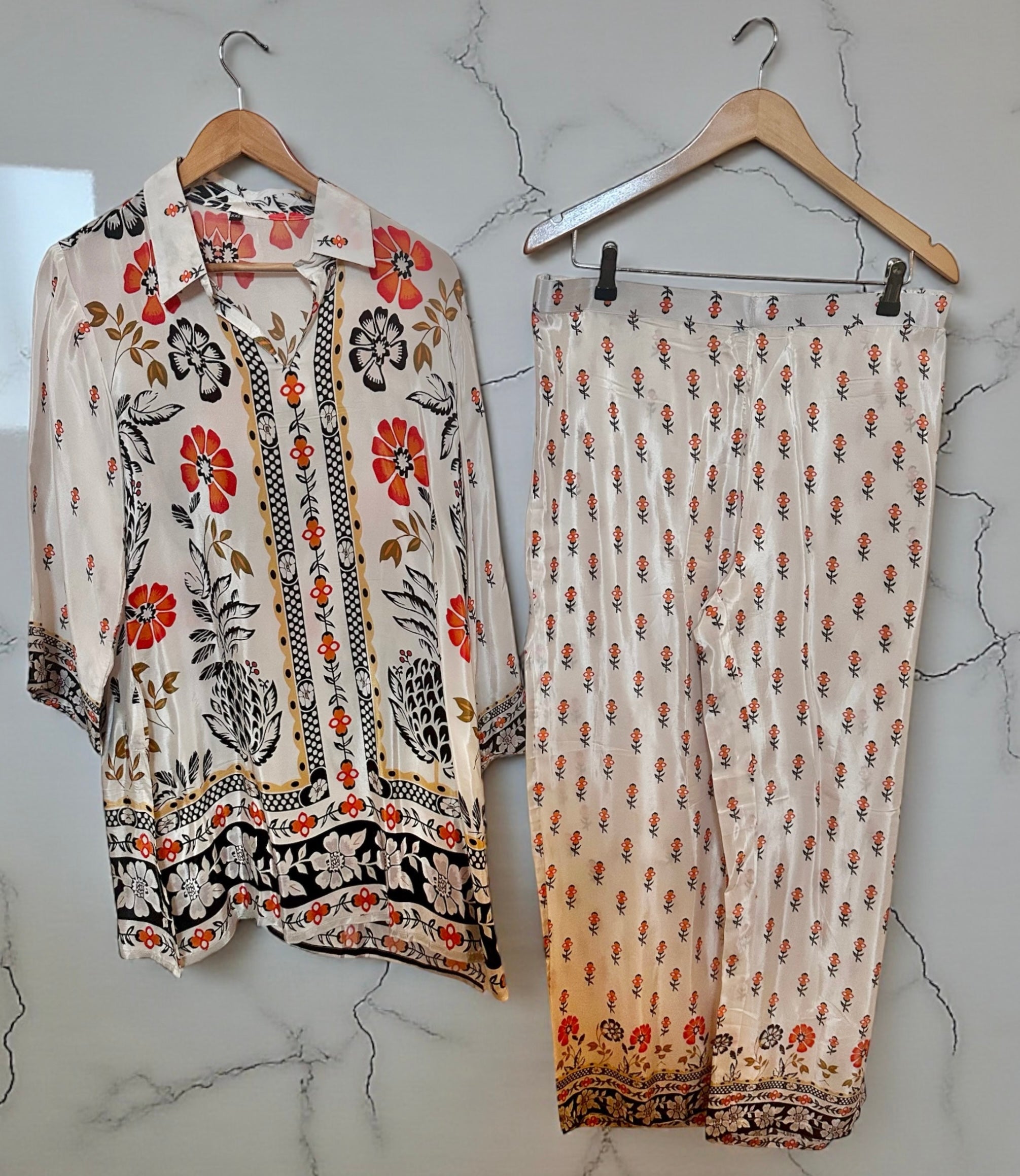 White printed co-ord set