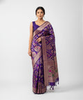 Purple silk saree
