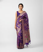 Purple silk saree