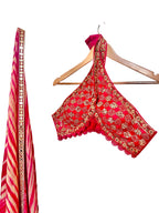 Hot pink & beige lehenga