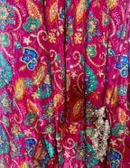 Deep magenta floral lehenga