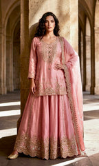 Pink Sharara suit
