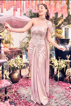 Lavender dhoti fusion set