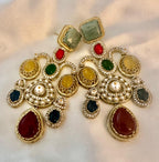 Multi-colored stone earrings