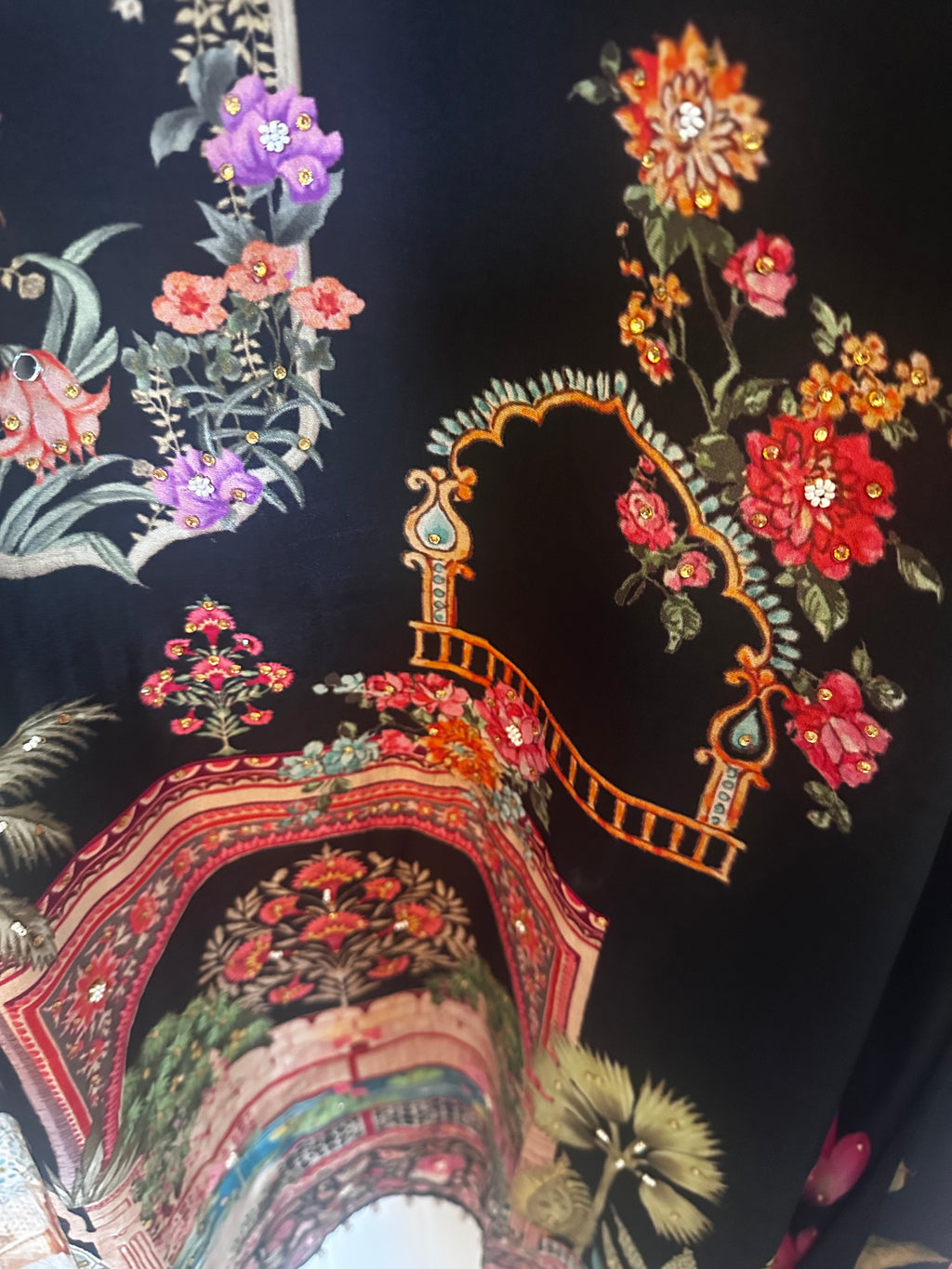 Black printed co-ord set