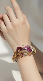 Purple stone ad bracelet